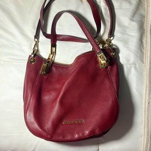 Burgundy leather Michael Kors purse/ shoulder bag